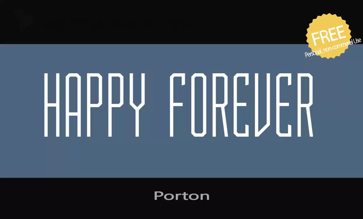 Font Sample of Porton