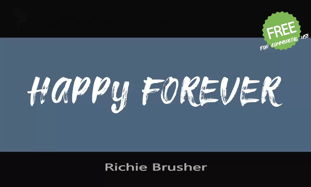 「Richie Brusher」字体效果图