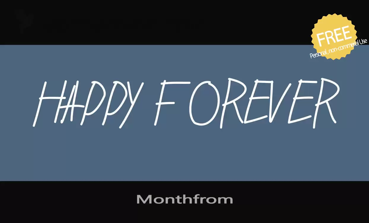 Font Sample of Monthfrom