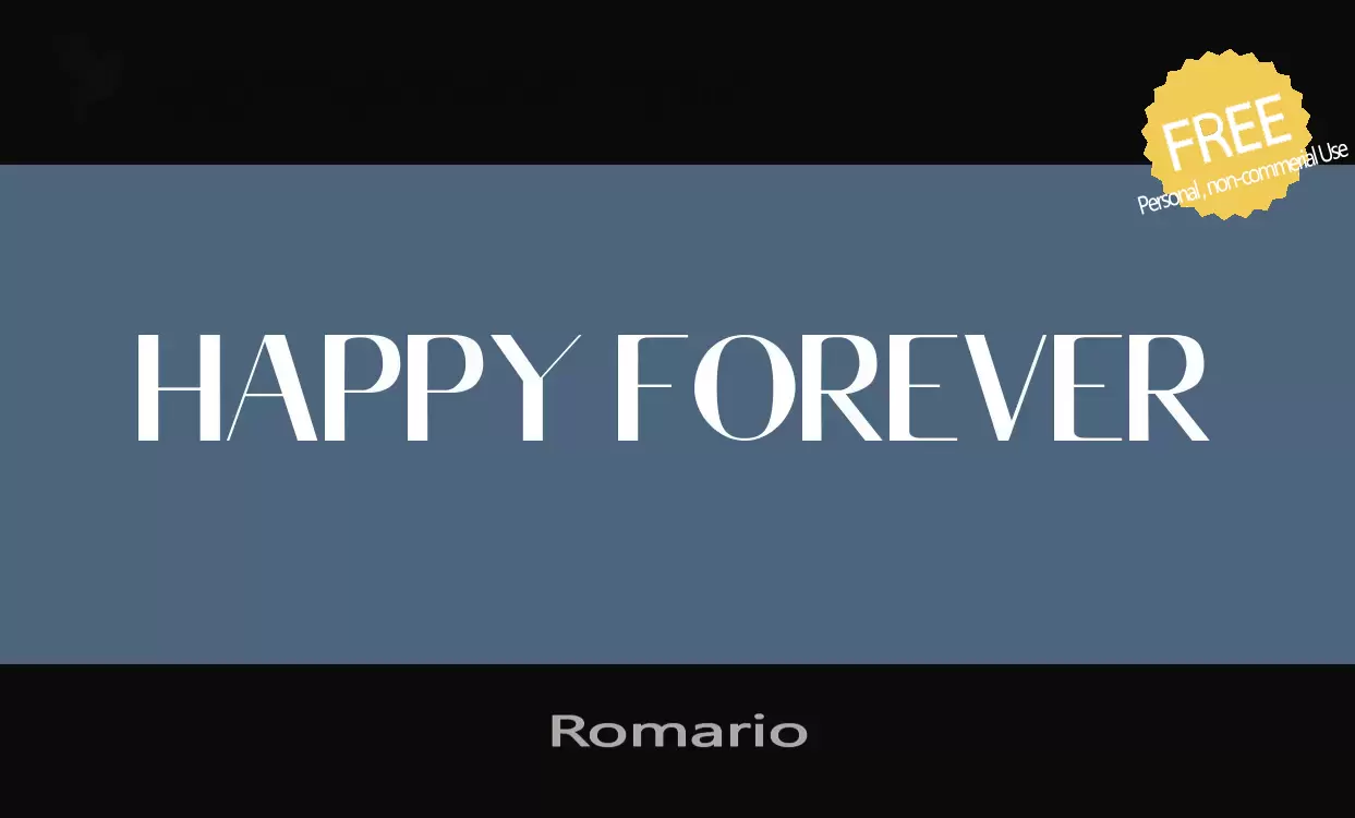 Font Sample of Romario