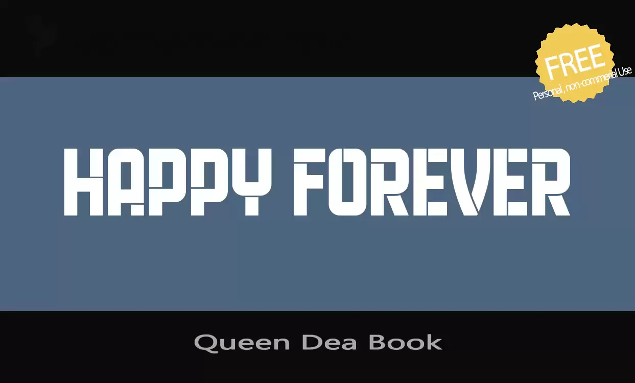 Font Sample of Queen-Dea-Book