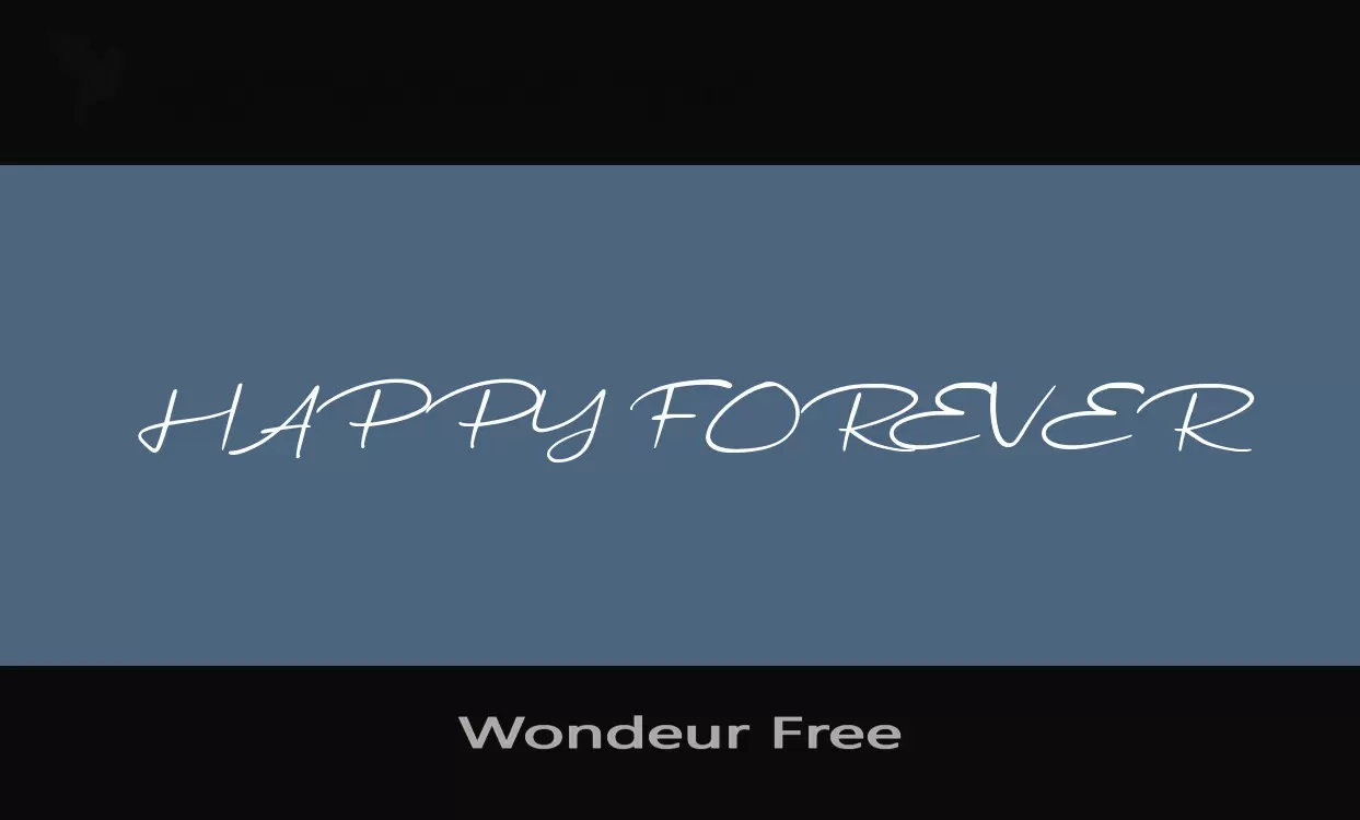 「Wondeur-Free」字体效果图