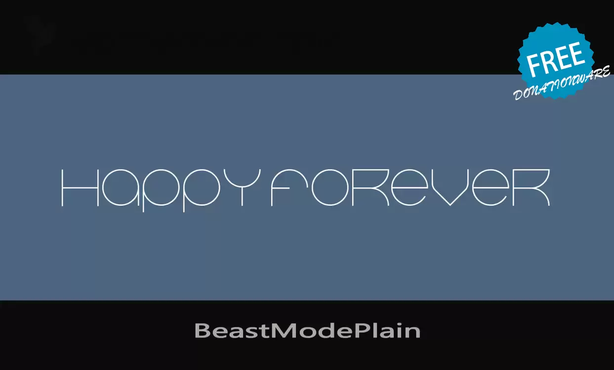 Font Sample of BeastModePlain