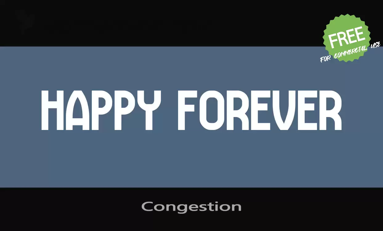 Font Sample of Congestion