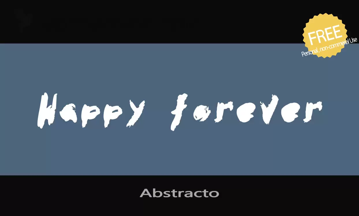 Font Sample of Abstracto