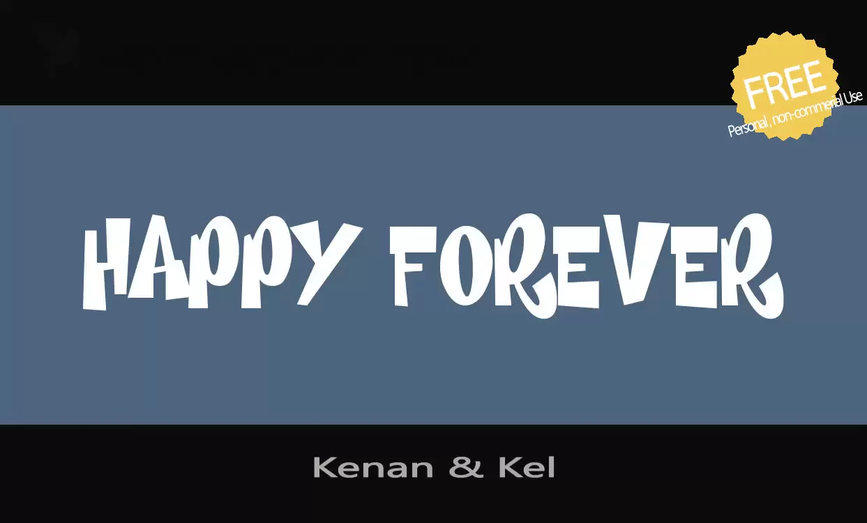 Font Sample of Kenan-&-Kel