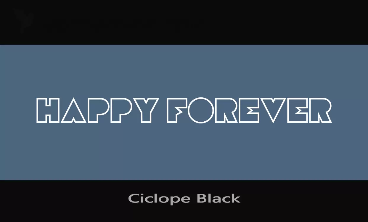 Font Sample of Ciclope-Black