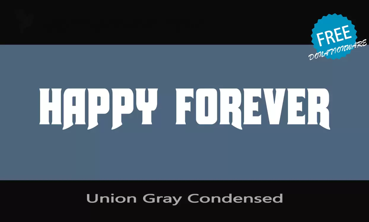 「Union-Gray-Condensed」字体效果图