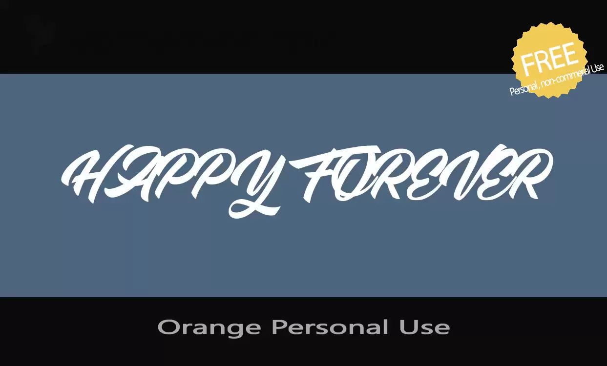 Font Sample of Orange-Personal-Use