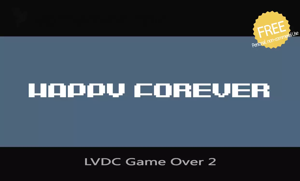 Font Sample of LVDC-Game-Over-2