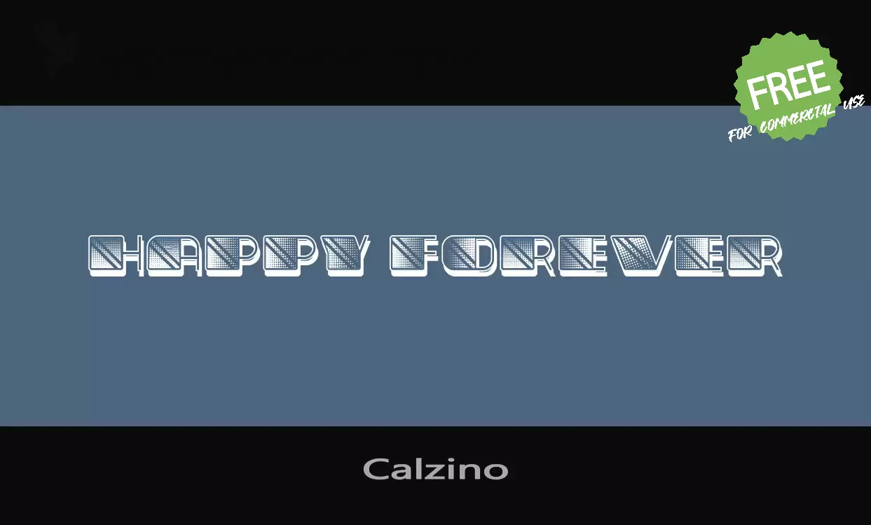 Font Sample of Calzino