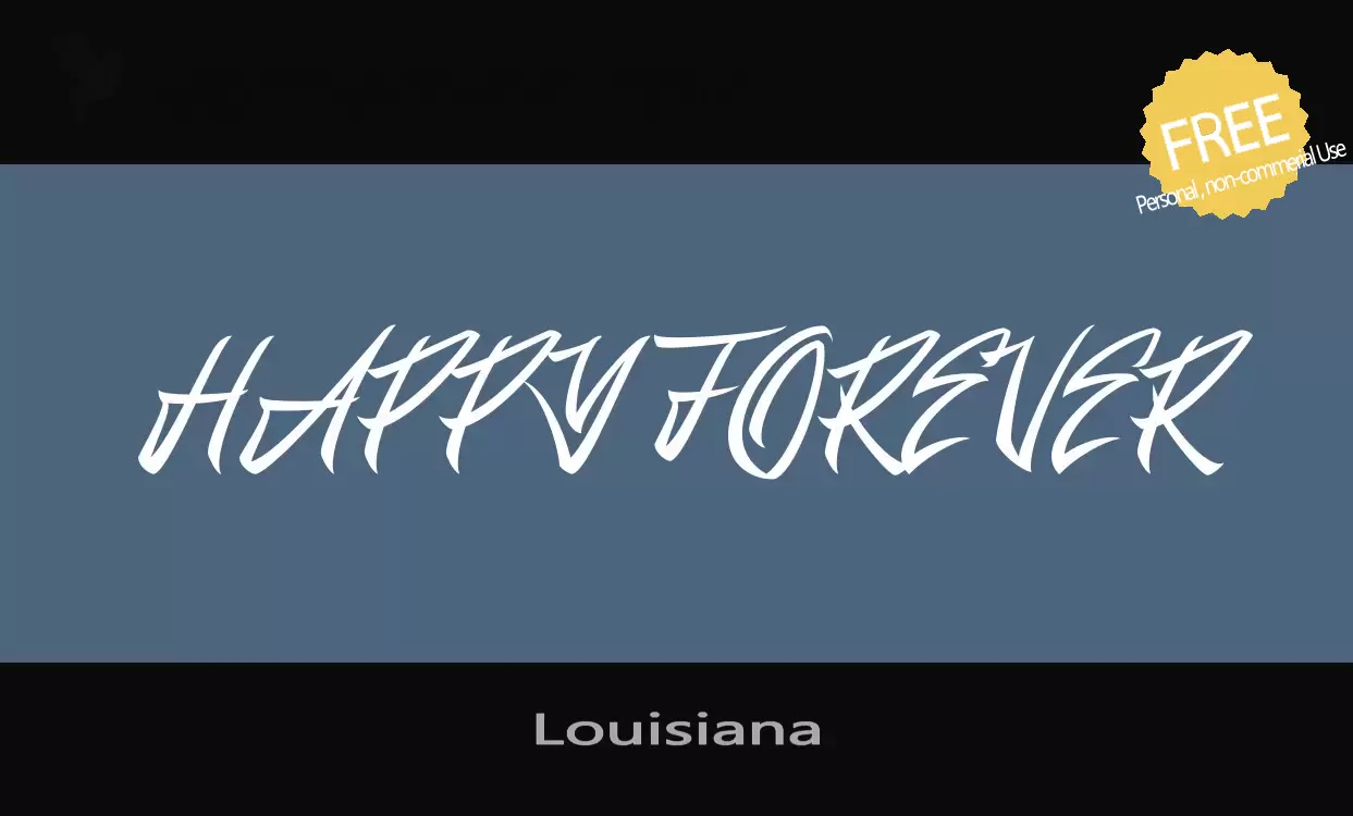 「Louisiana」字体效果图