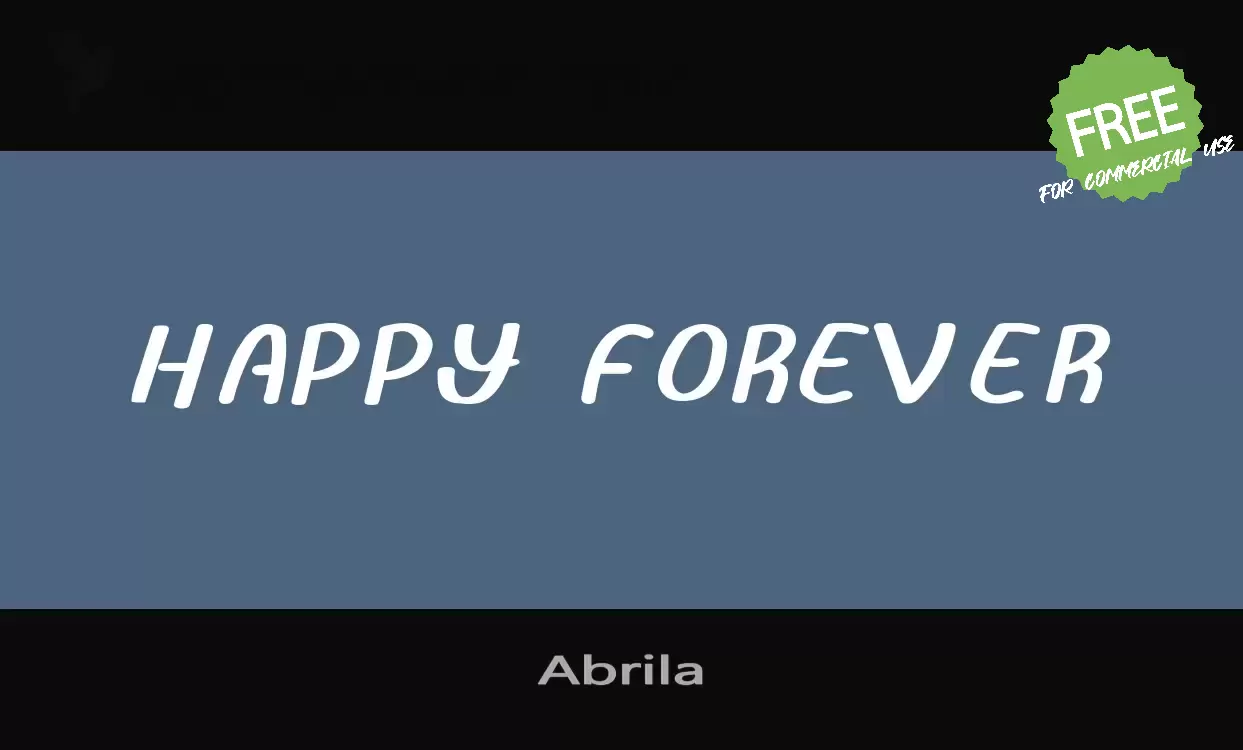 Font Sample of Abrila