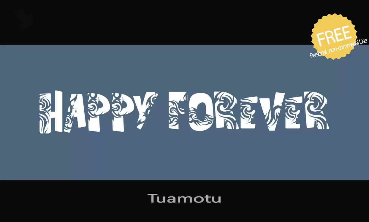 Font Sample of Tuamotu