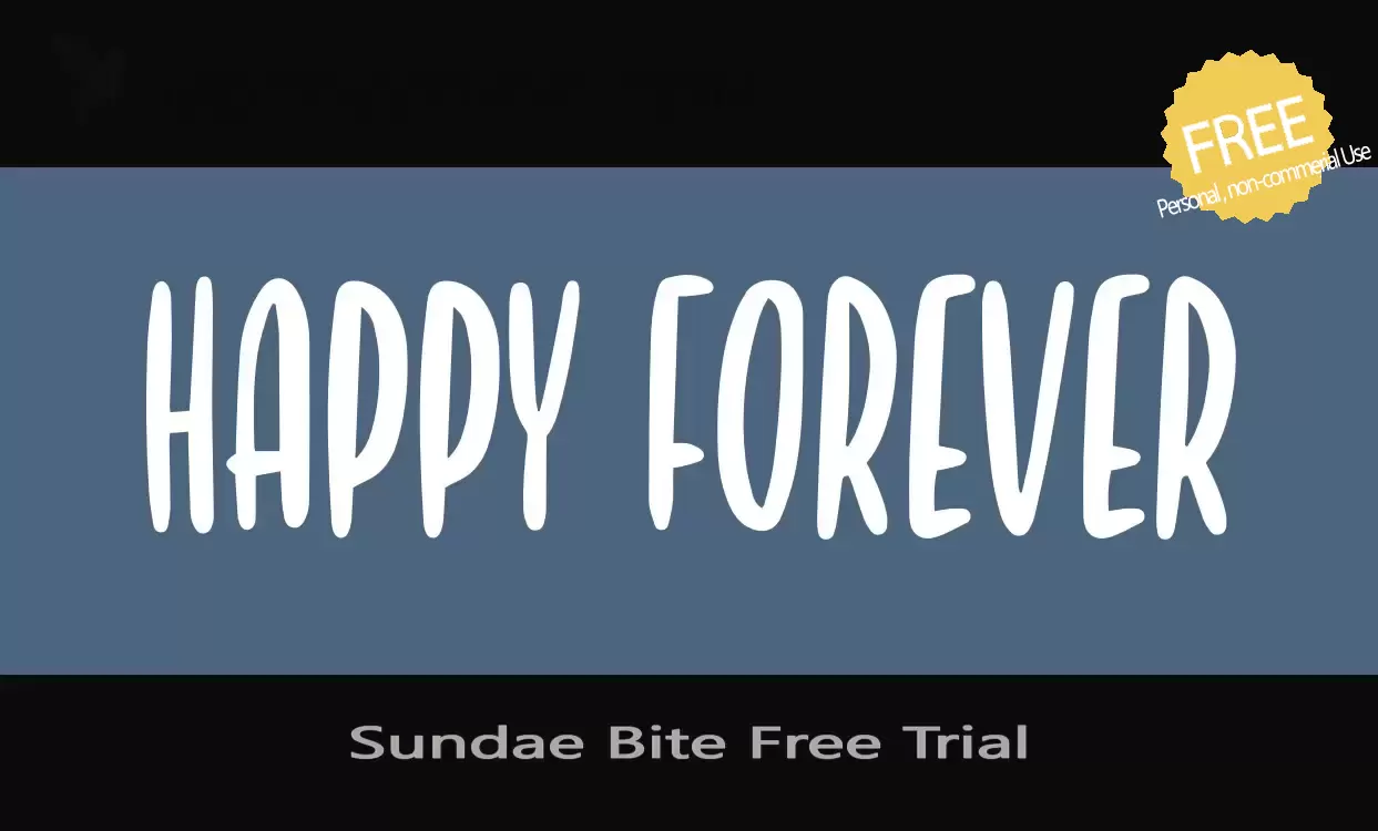 「Sundae-Bite-Free-Trial」字体效果图