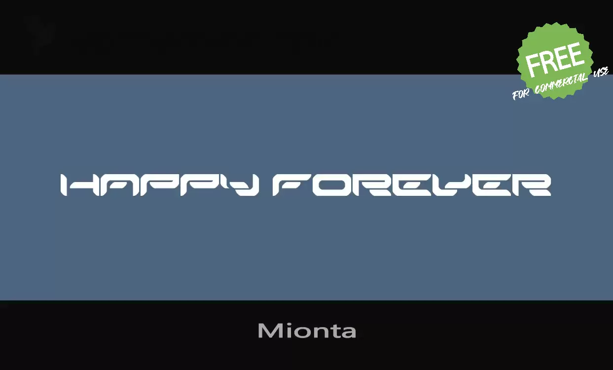 Font Sample of Mionta