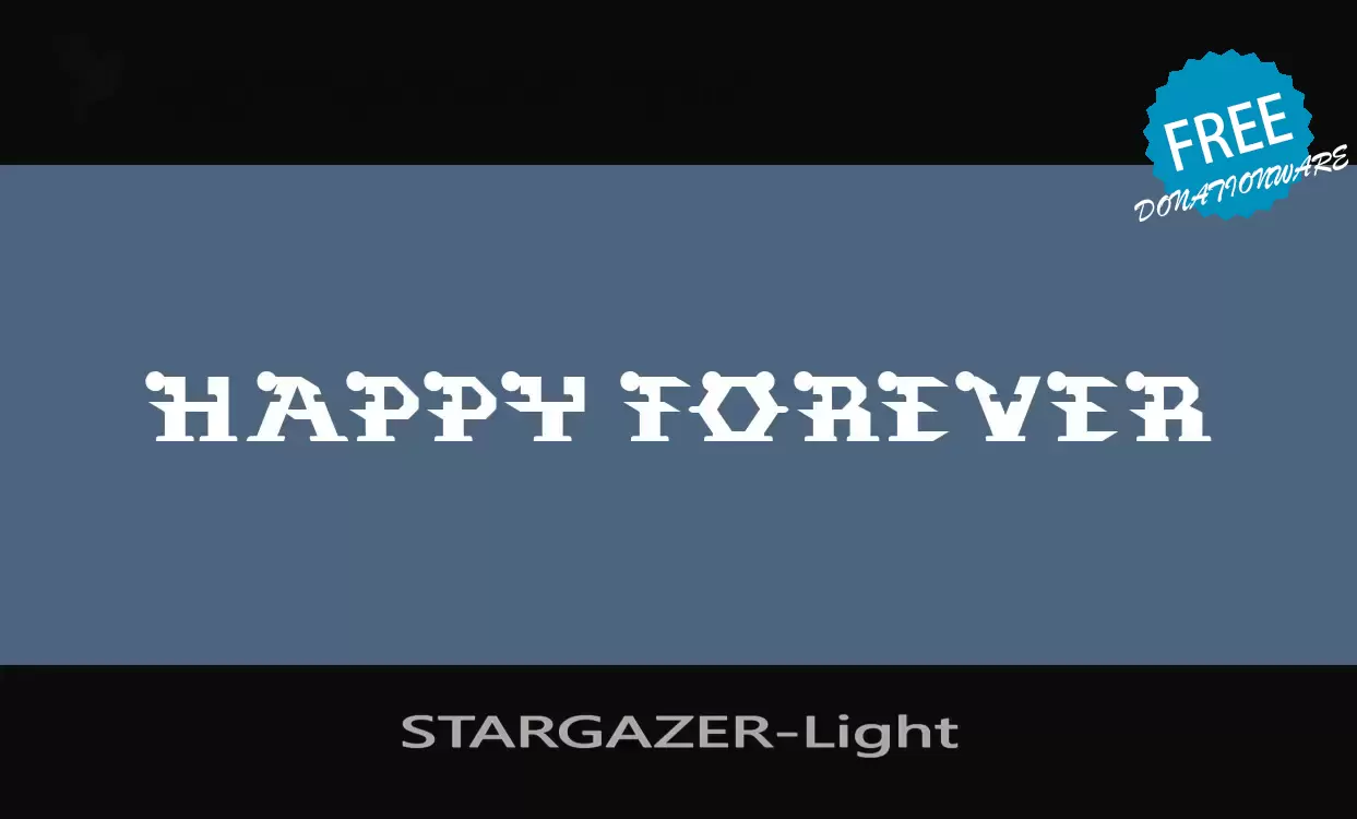 Font Sample of STARGAZER-Light