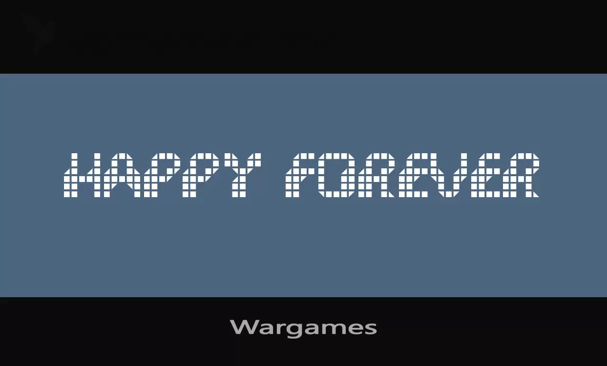 「Wargames」字体效果图