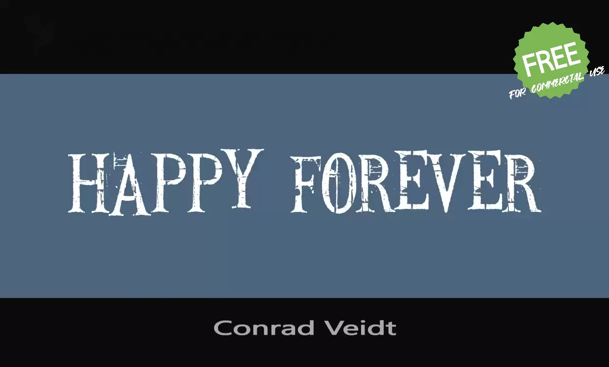 「Conrad Veidt」字体效果图