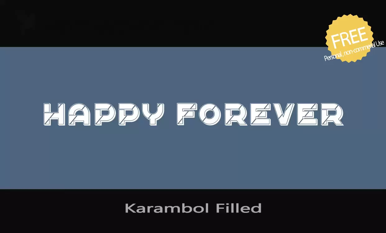 「Karambol-Filled」字体效果图