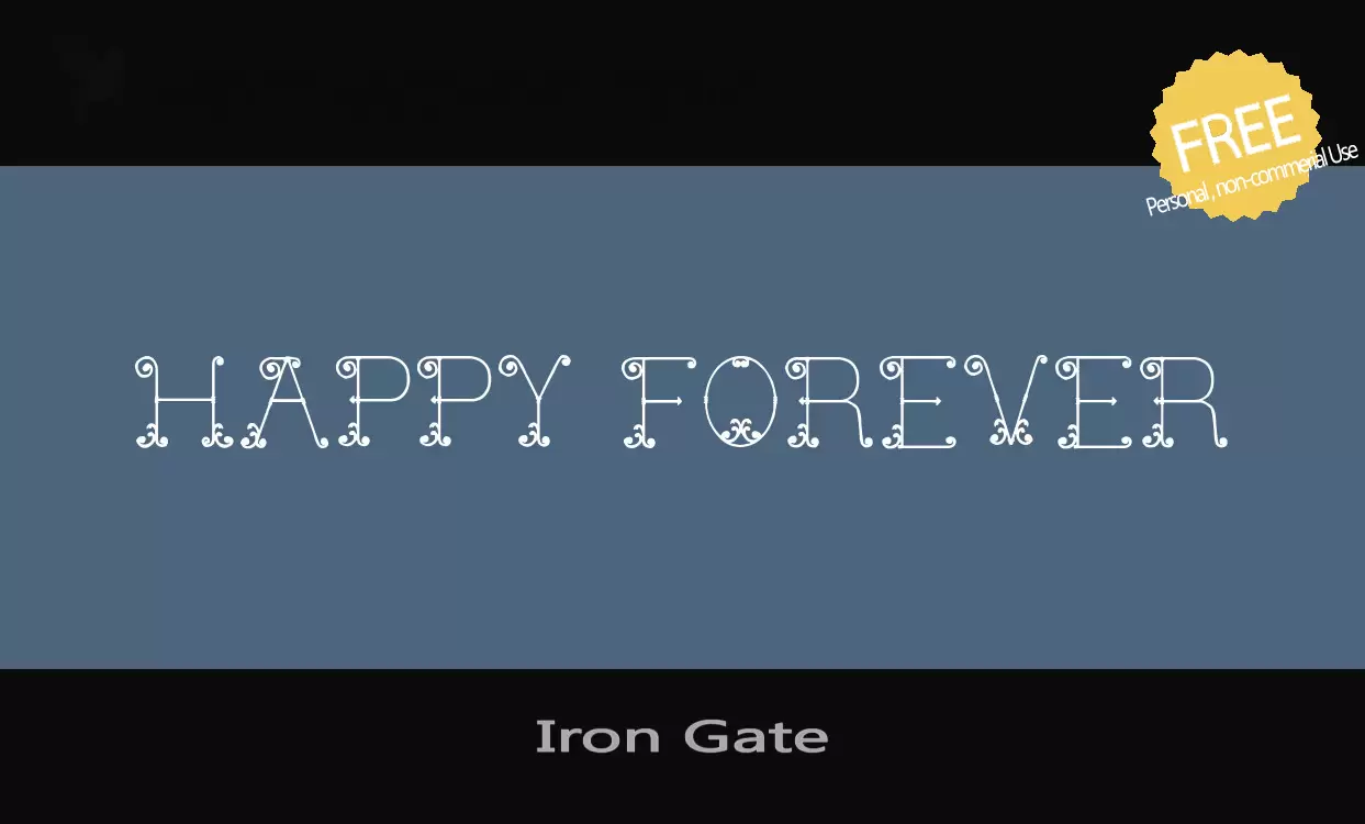 Font Sample of Iron-Gate