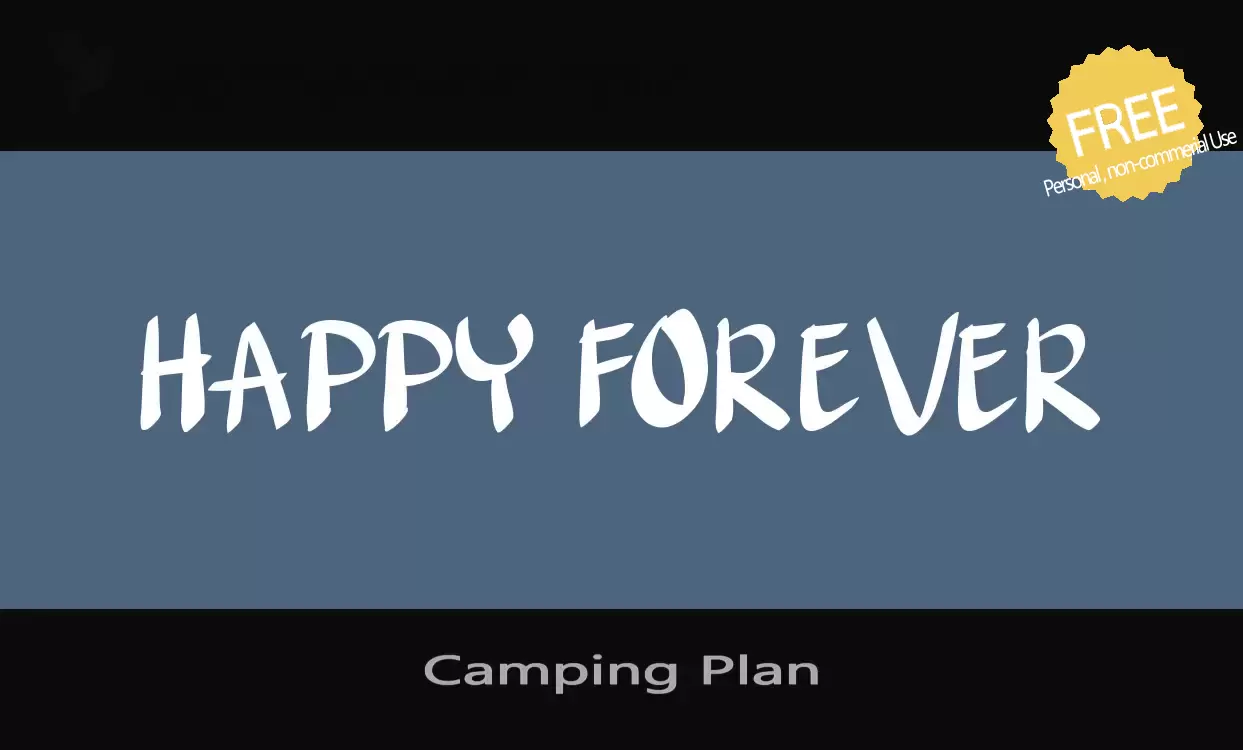 Font Sample of Camping-Plan