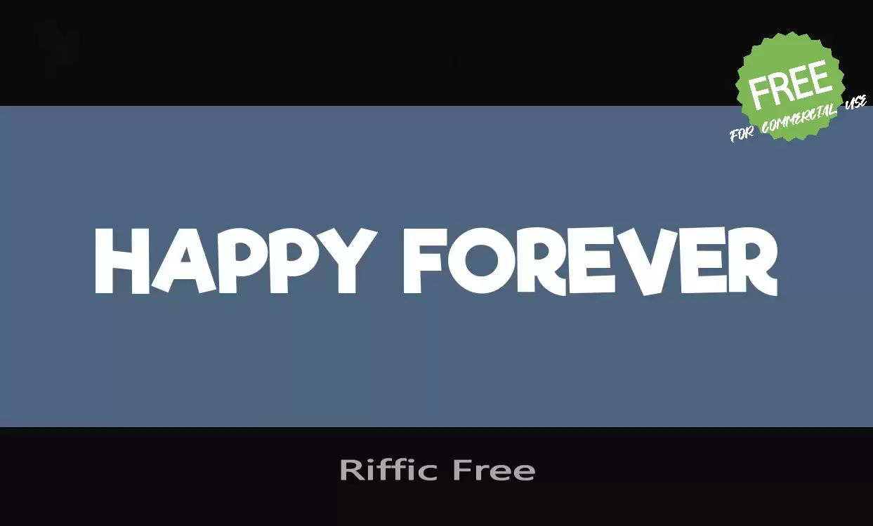 「Riffic Free」字体效果图