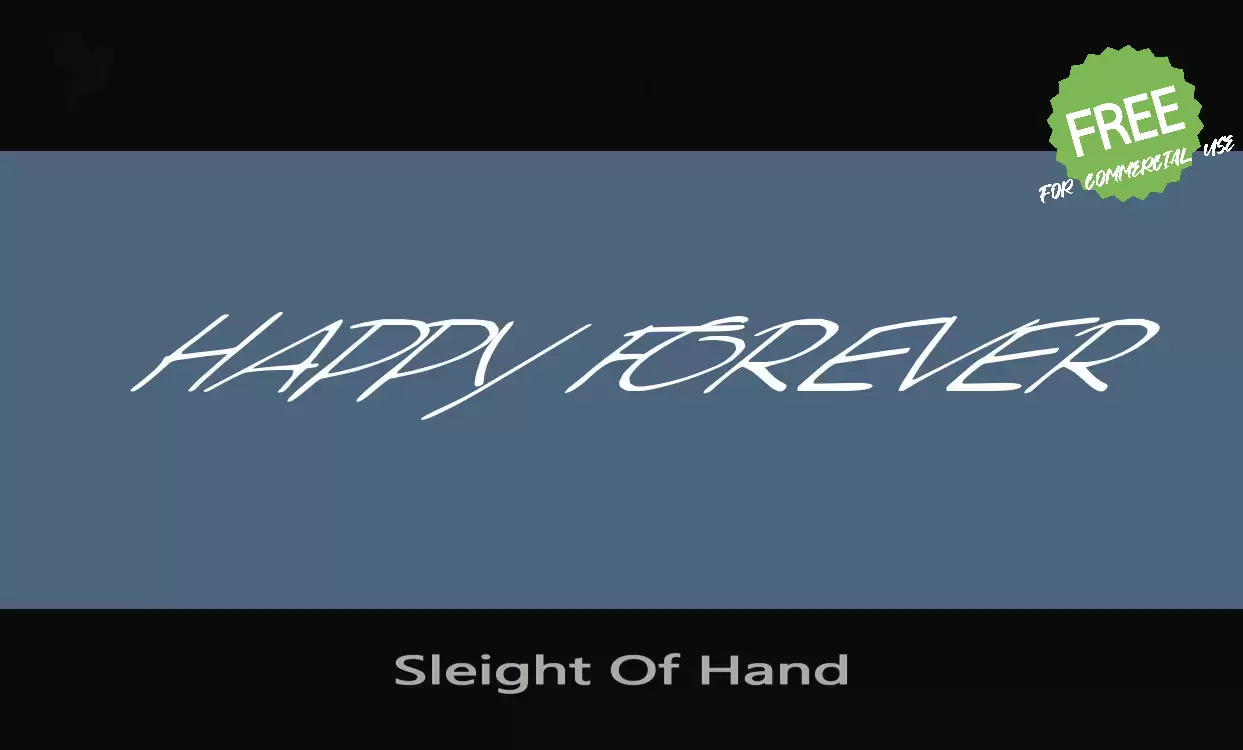 「Sleight Of Hand」字体效果图