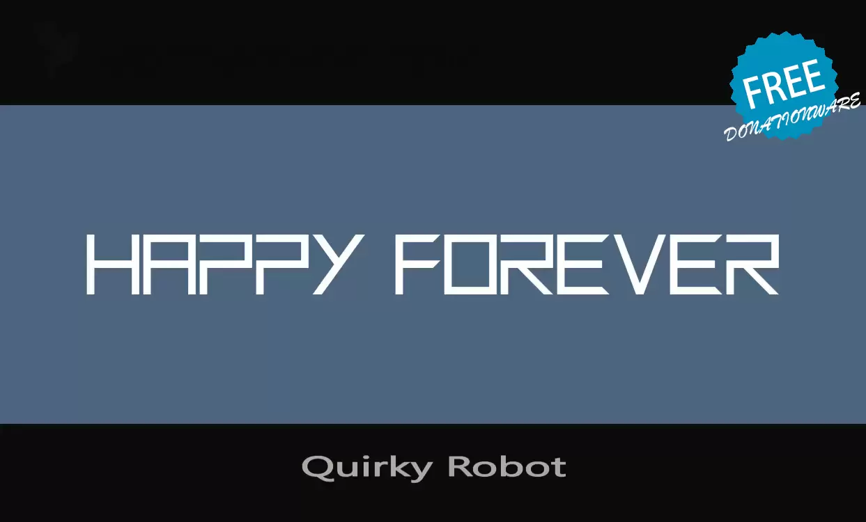 Font Sample of Quirky-Robot