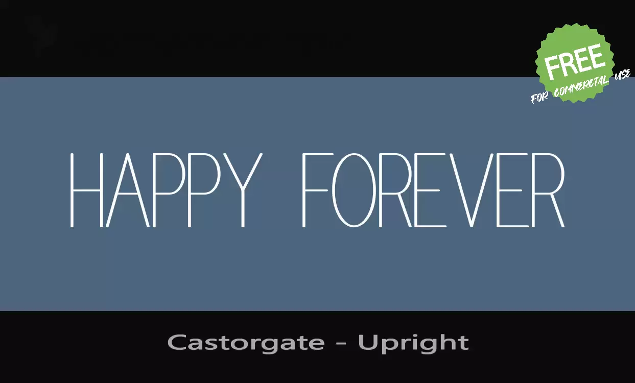 Font Sample of Castorgate---Upright