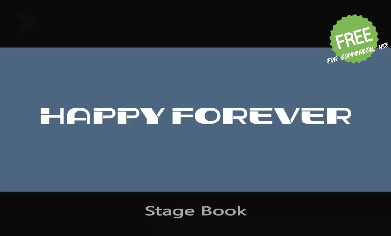 Font Sample of Stage-Book