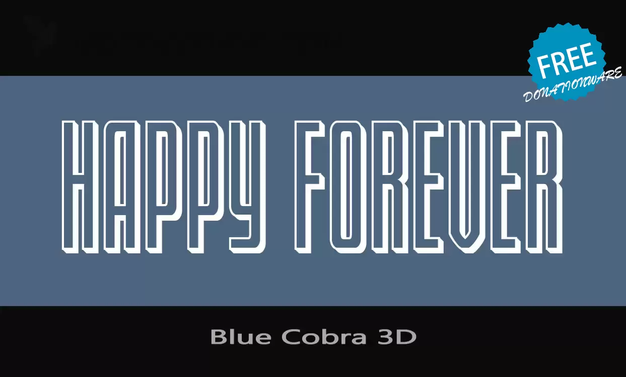 Font Sample of Blue-Cobra-3D