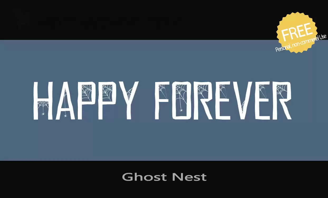 Font Sample of Ghost-Nest