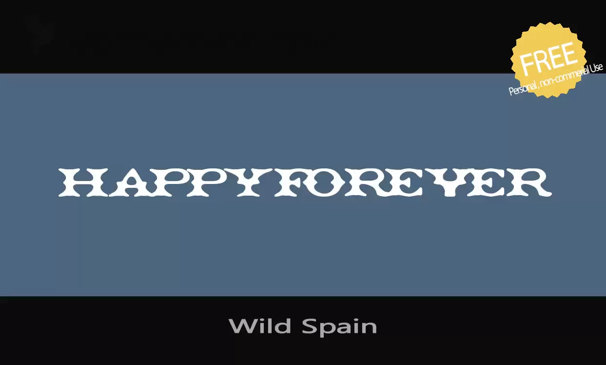 「Wild-Spain」字体效果图