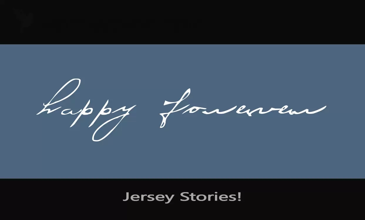 「Jersey-Stories!」字体效果图