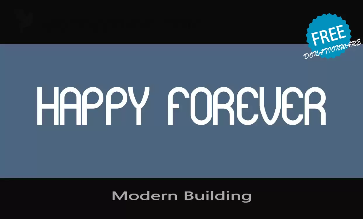 「Modern-Building」字体效果图