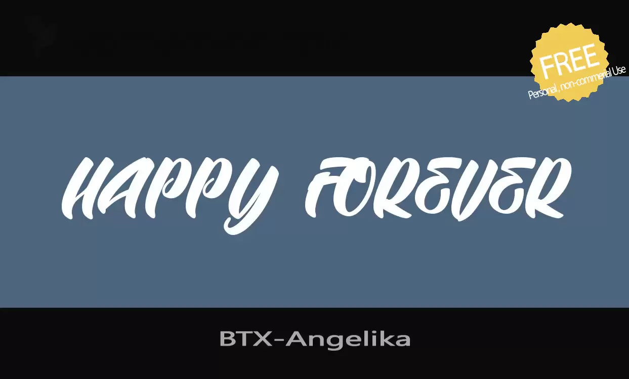 Font Sample of BTX-Angelika