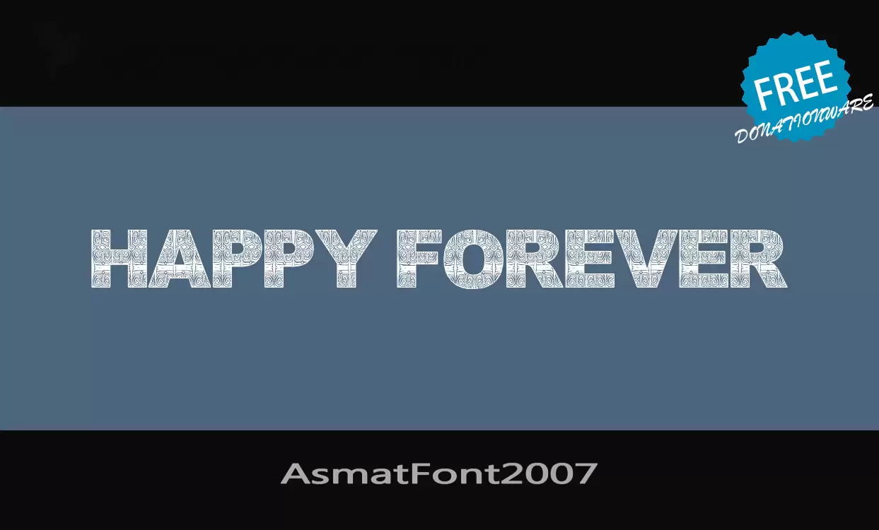 「AsmatFont2007」字体效果图