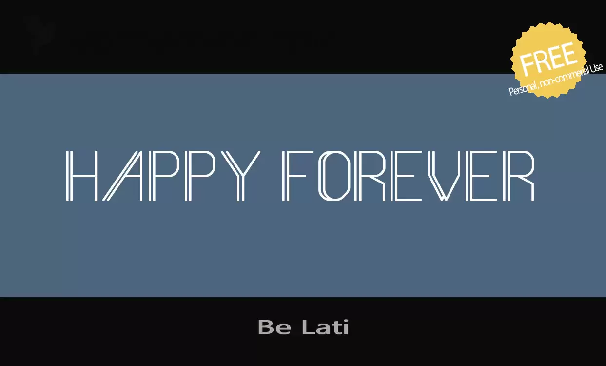 Font Sample of Be-Lati