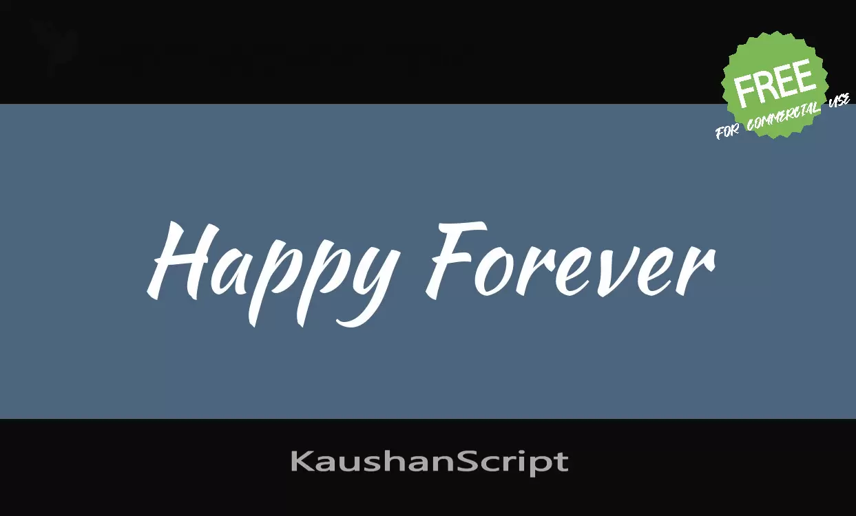 Font Sample of KaushanScript