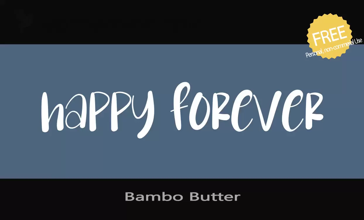 Font Sample of Bambo-Butter