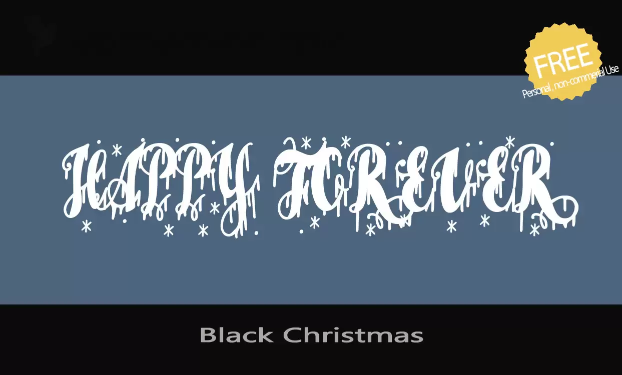 「Black-Christmas」字体效果图