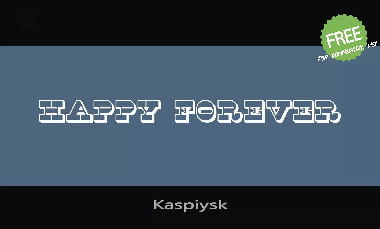 「Kaspiysk」字体效果图