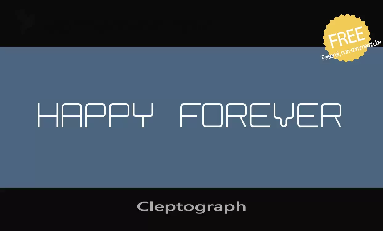 Font Sample of Cleptograph