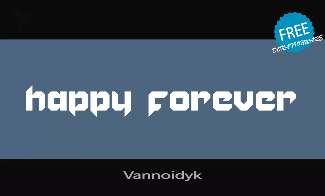 「Vannoidyk」字体效果图