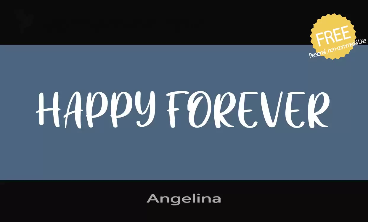 Font Sample of Angelina