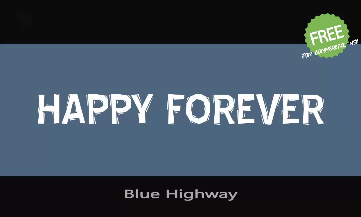 「Blue-Highway」字体效果图