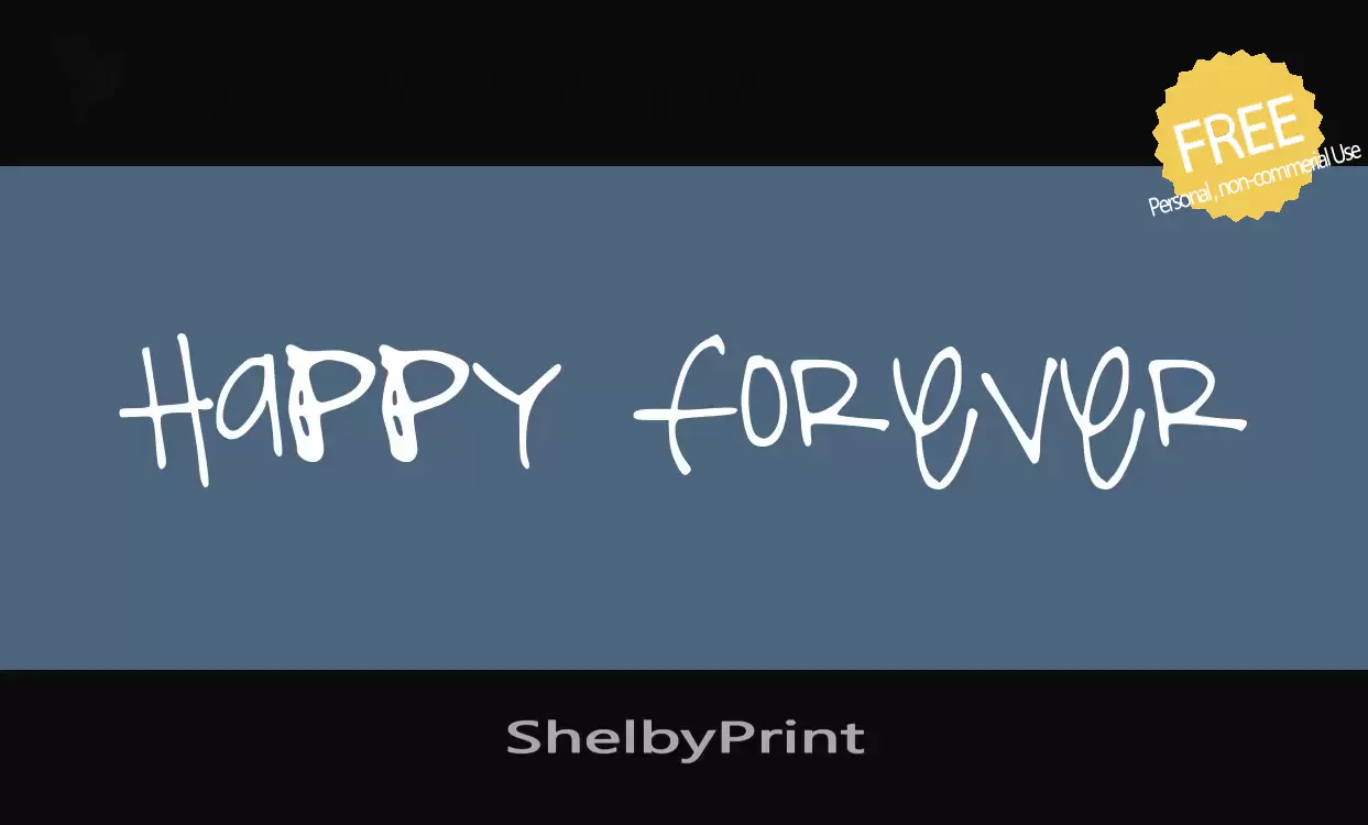 Font Sample of ShelbyPrint