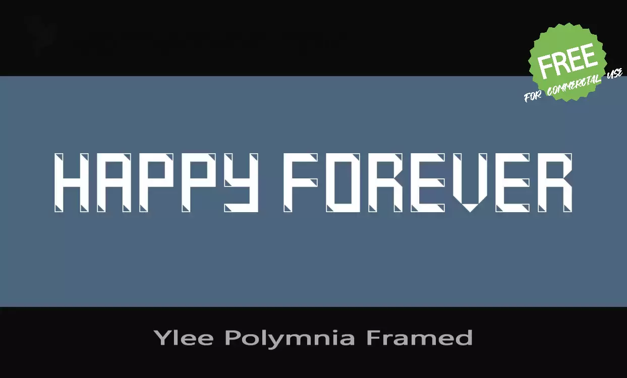 「Ylee Polymnia Framed」字体效果图