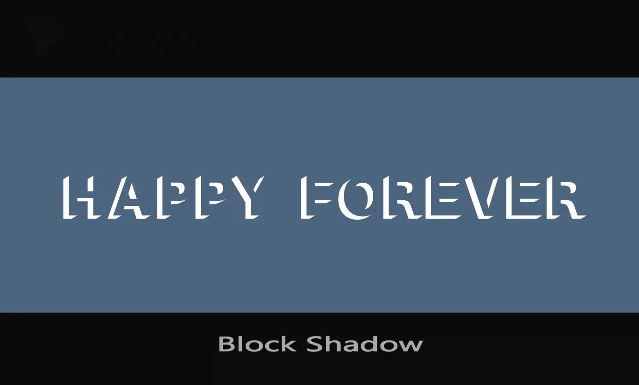 Font Sample of Block-Shadow